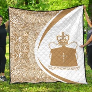 Tokelau Coat Of Arms Polynesian Premium Quilt  Circle Style  03 J2  Quilt